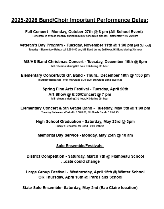 High School Concert